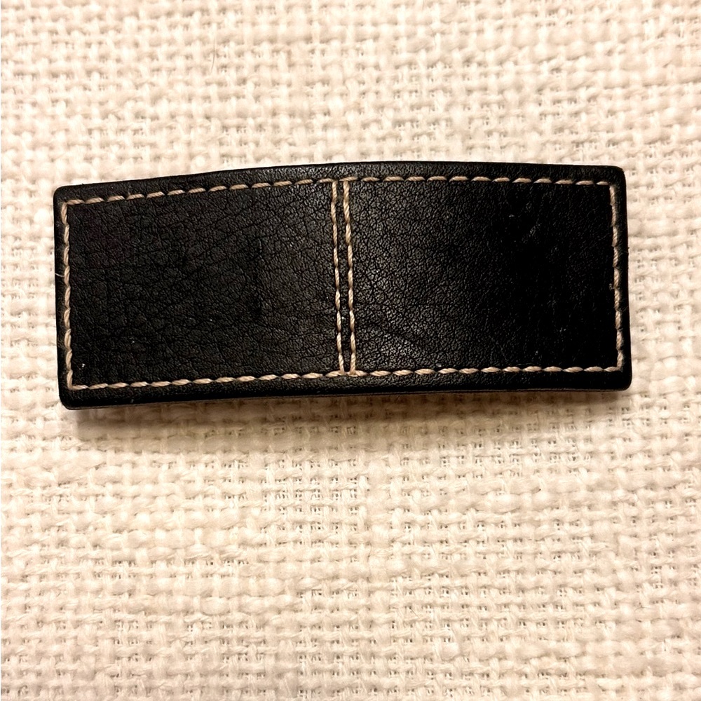 Coach leather hair barrette
